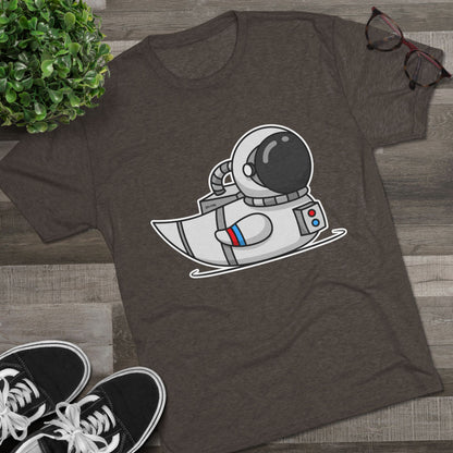 Unisex Tri-Blend Crew Tee (Astronaut Duck)