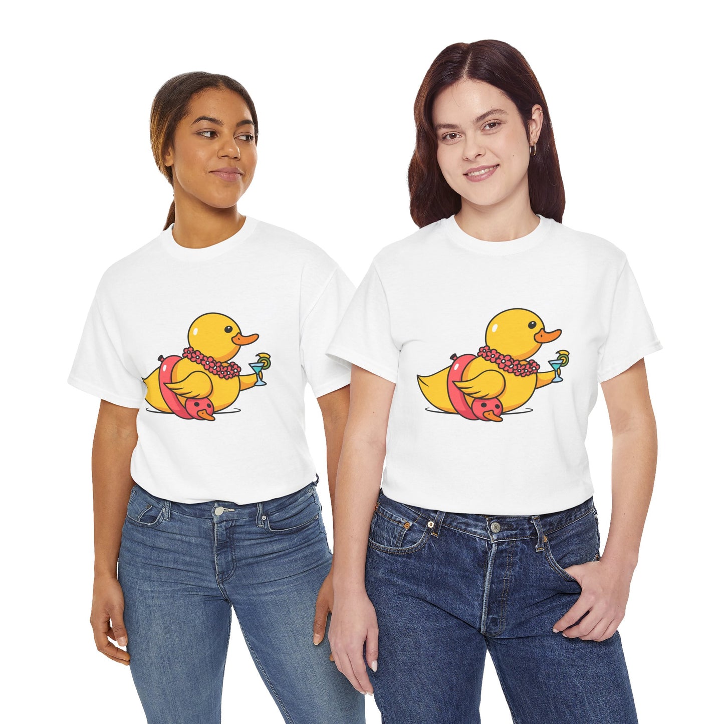 Unisex Heavy Cotton Tee (Tropical Duck)