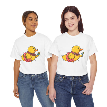 Unisex Heavy Cotton Tee (Tropical Duck)