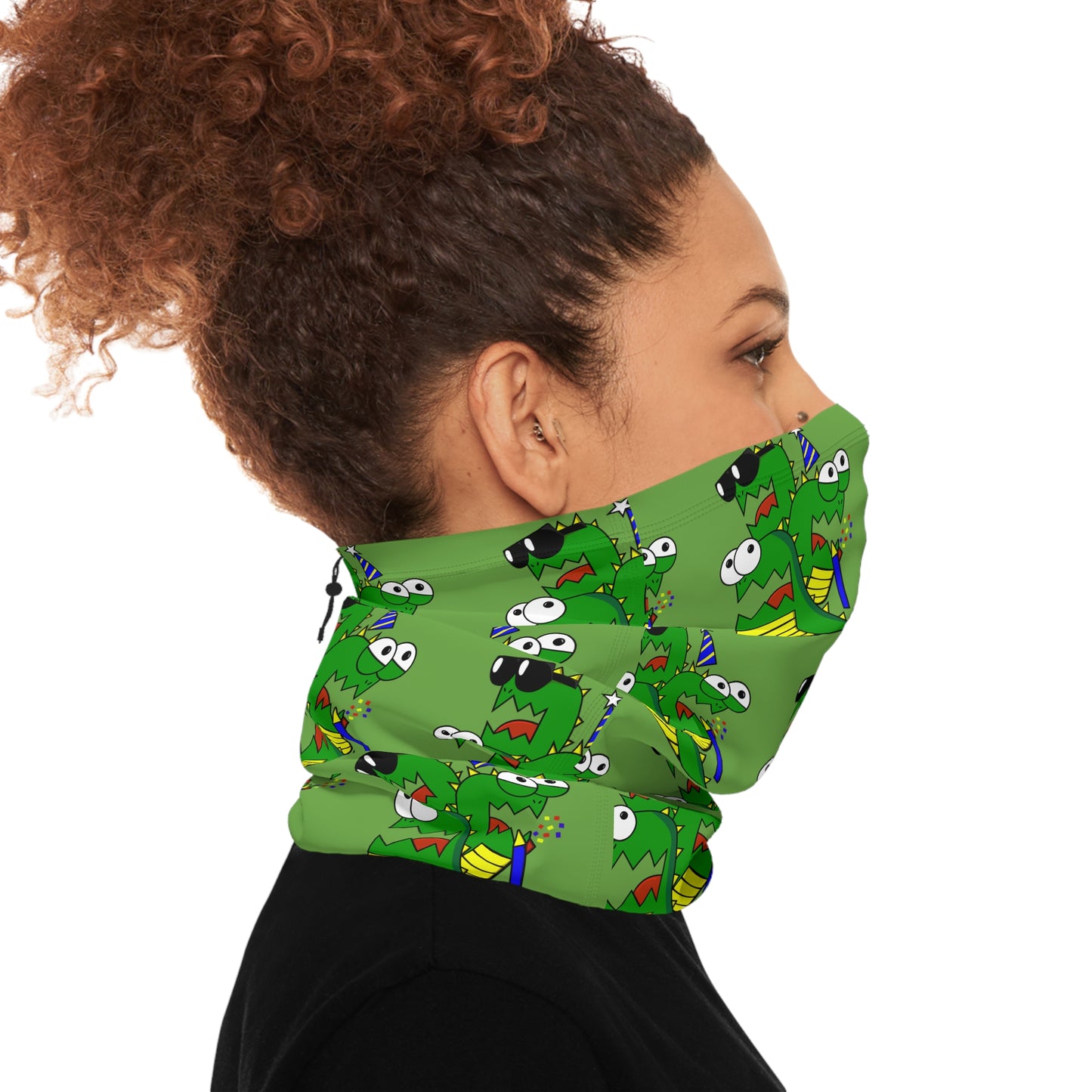 Winter Neck Gaiter With Drawstring (Larry the Snake thing)