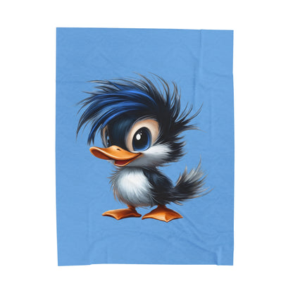 Velveteen Plush Blanket (Blue Hair Duck)