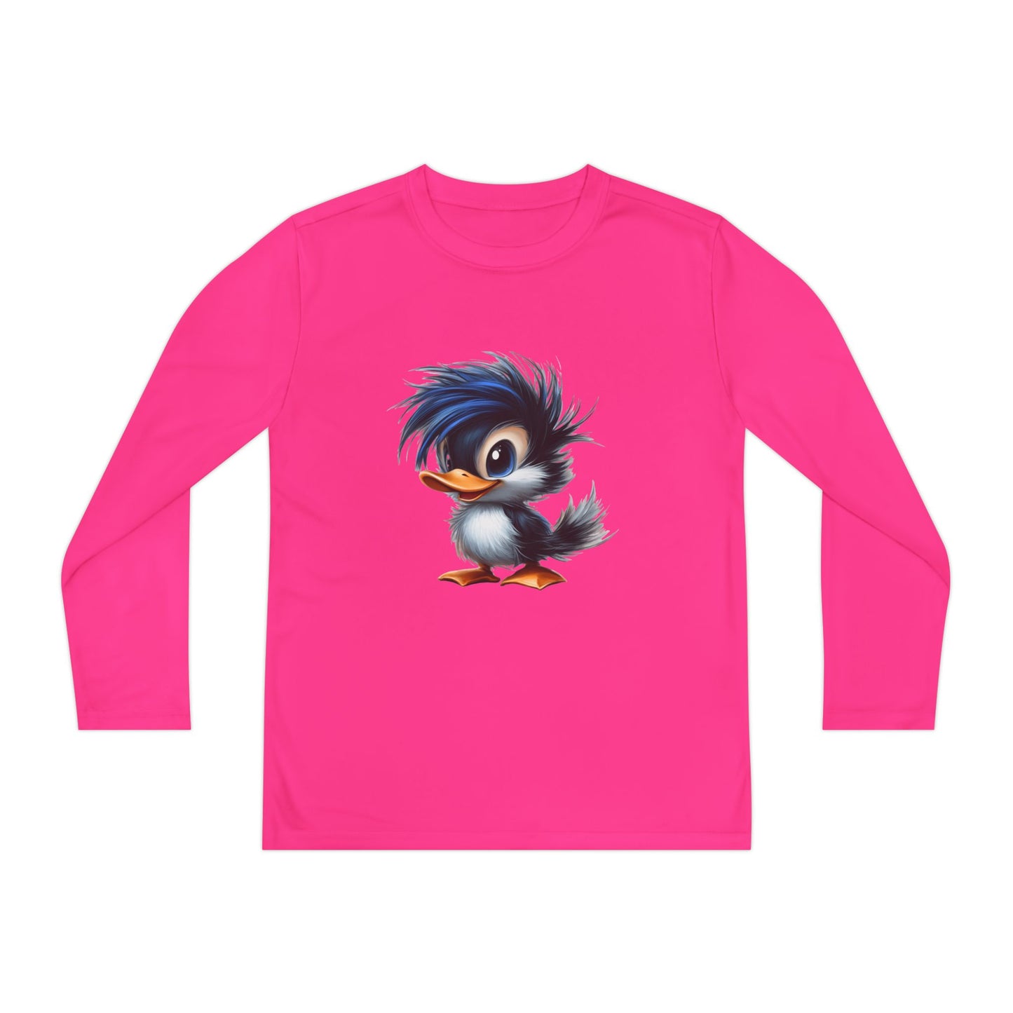 Youth Long Sleeve Competitor Tee (Blue Hair Duck)