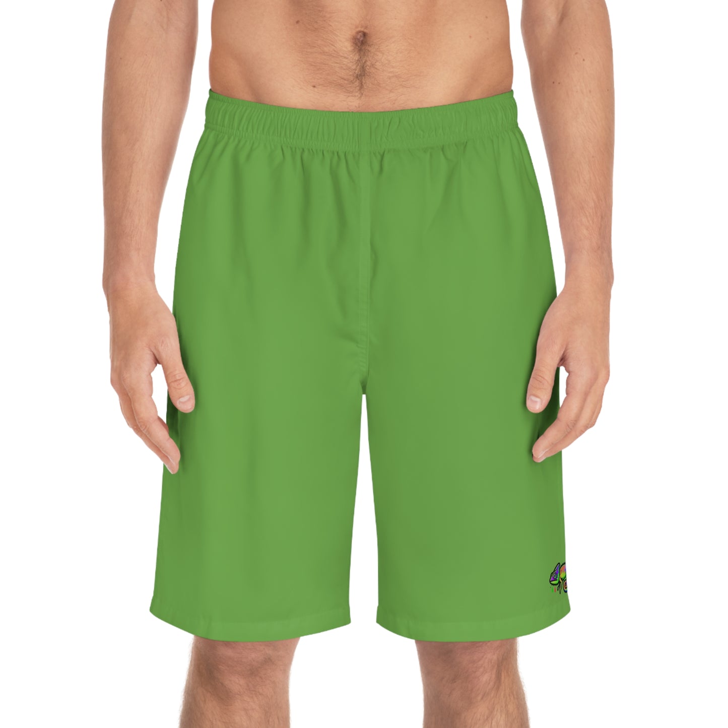 Green Men's Board Shorts (AOP)