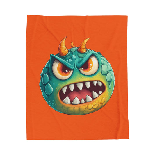 Velveteen Plush Blanket (Green Monster 2)