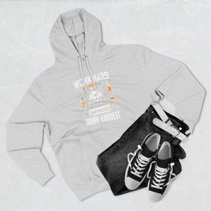 Three-Panel Fleece Hoodie (Work, Nap & Drink Hard)