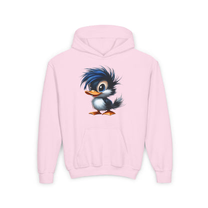 Youth Heavy Blend Hooded Sweatshirt (Blue Hair Duck)