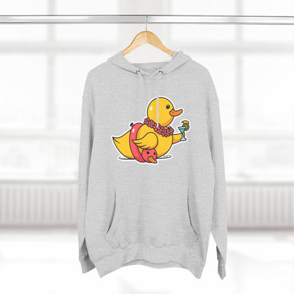 Three-Panel Fleece Hoodie (Tropical Duck)