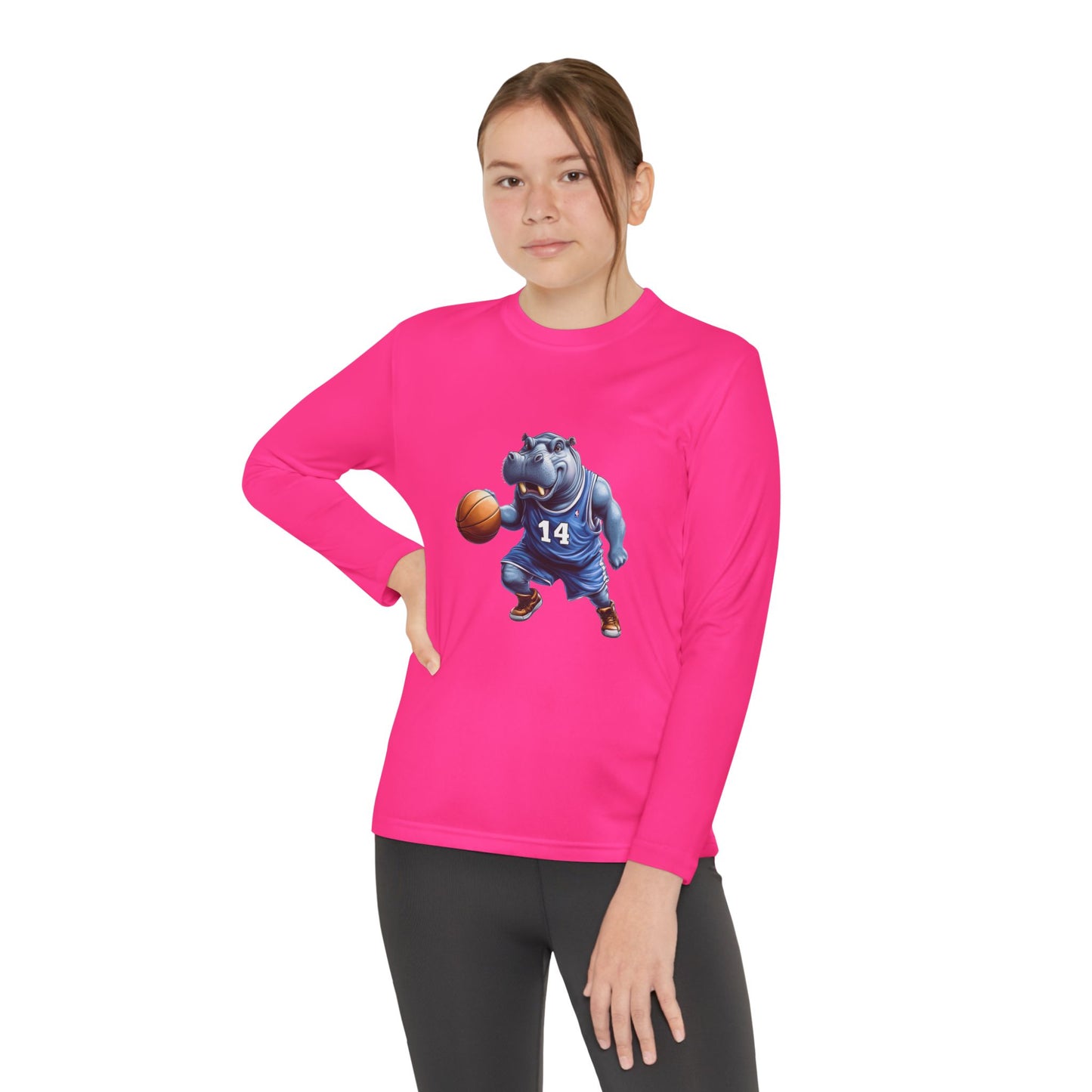 Youth Long Sleeve Competitor Tee (Hippo Baller)