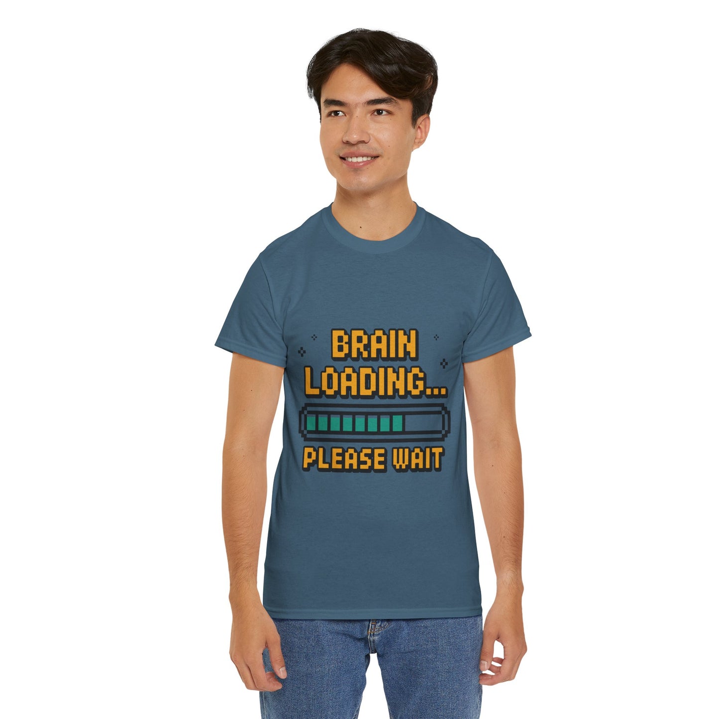Unisex Heavy Cotton Tee (Brain Loading...Please Wait)
