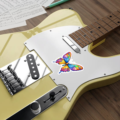 Die-Cut Stickers | Vibrant Art for Personalization (Colorful Butterfly)