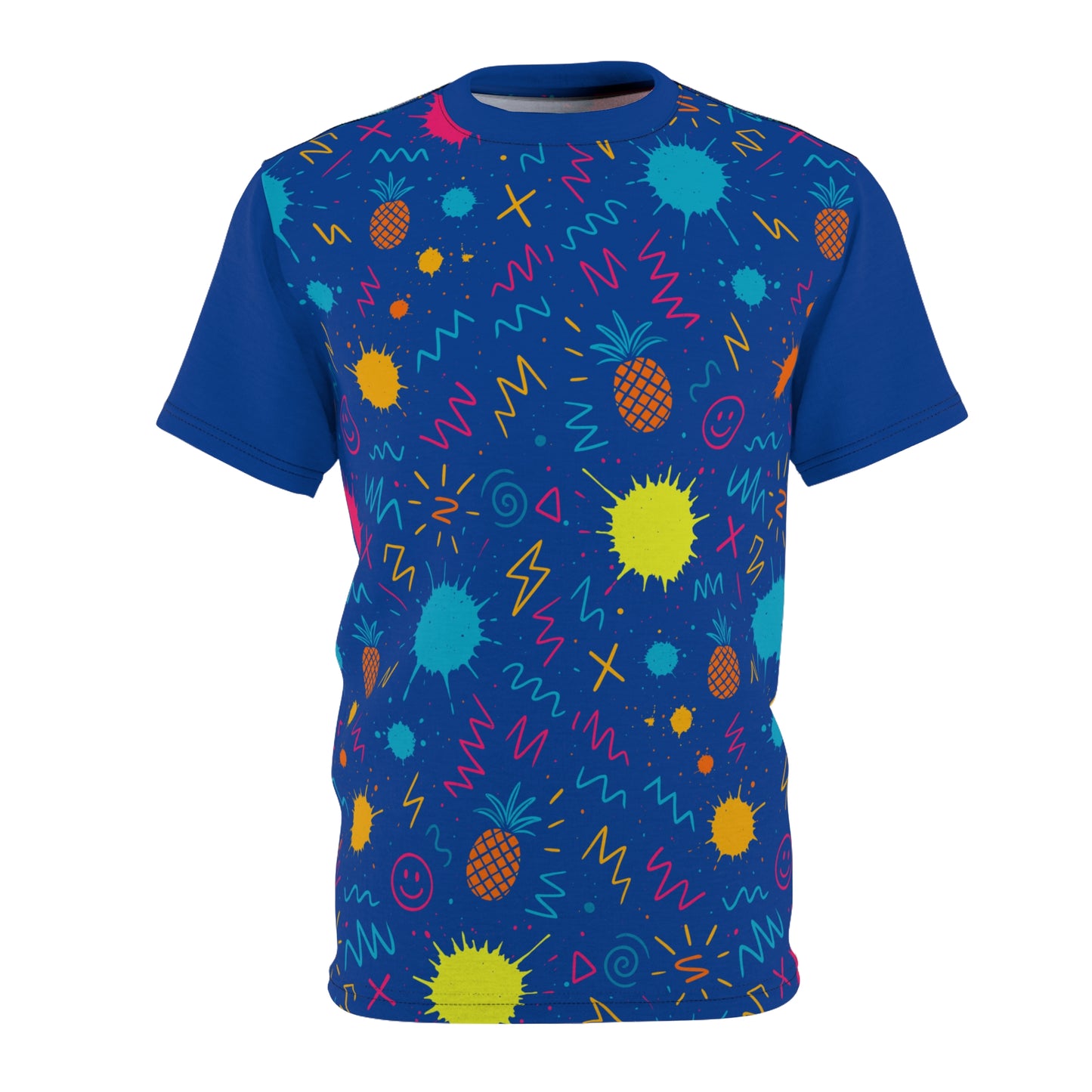 Unisex Cut & Sew Tee (Pineapple Scribble)