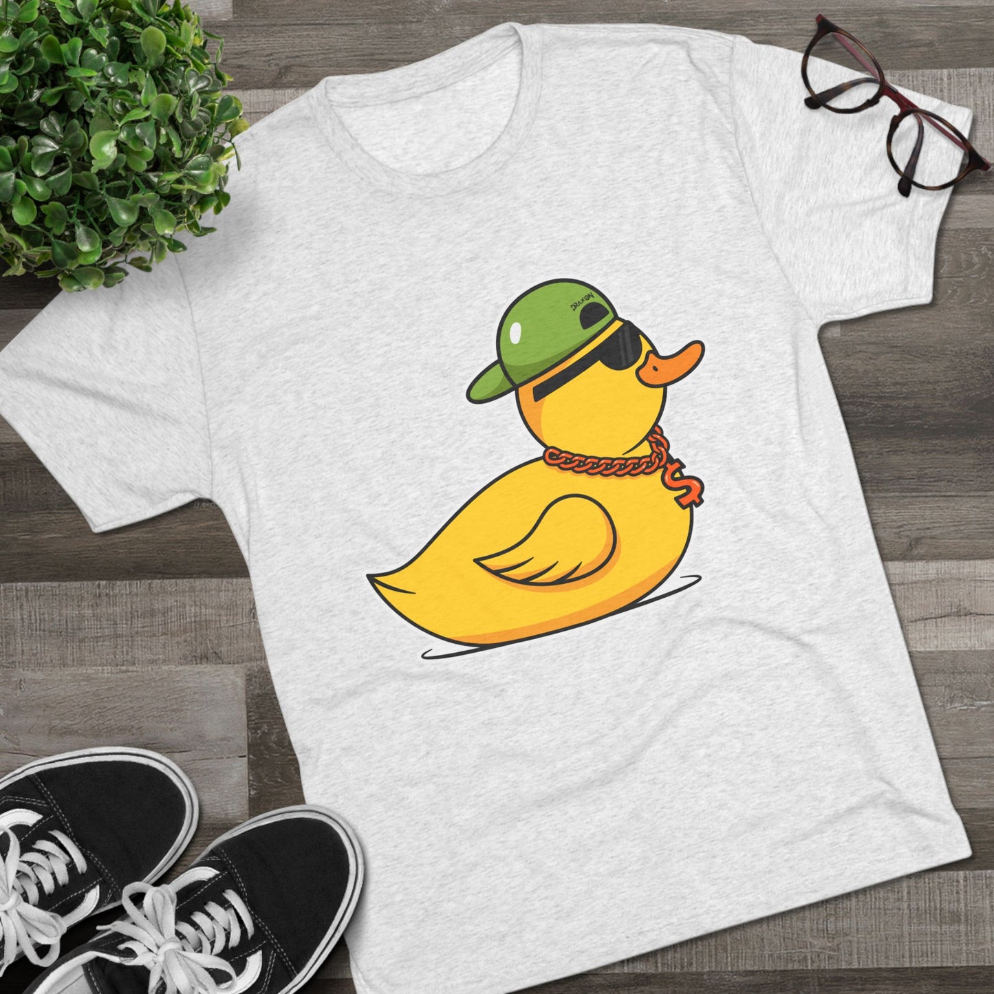 Unisex Tri-Blend Crew Tee (Ninja Duck)