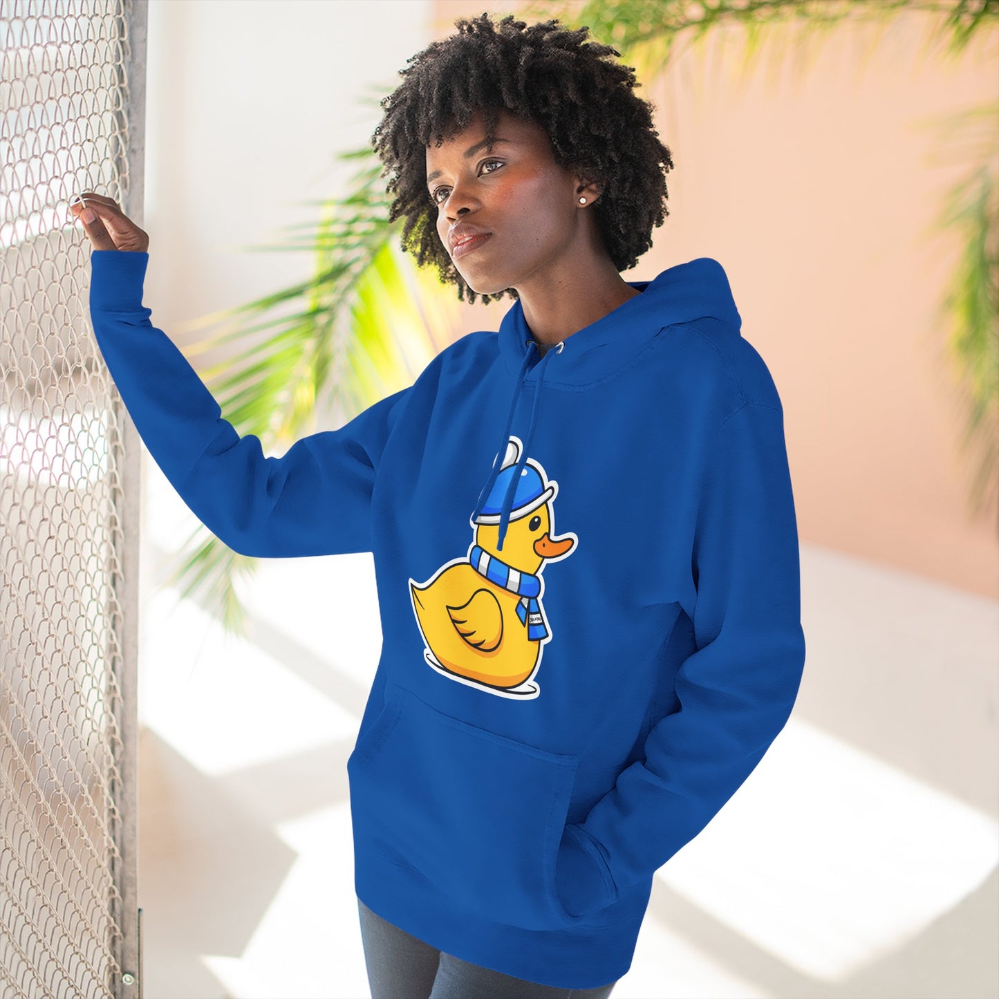 Three-Panel Fleece Hoodie (Chilly Duck)