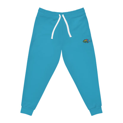 Turquoise Athletic Joggers (AOP)