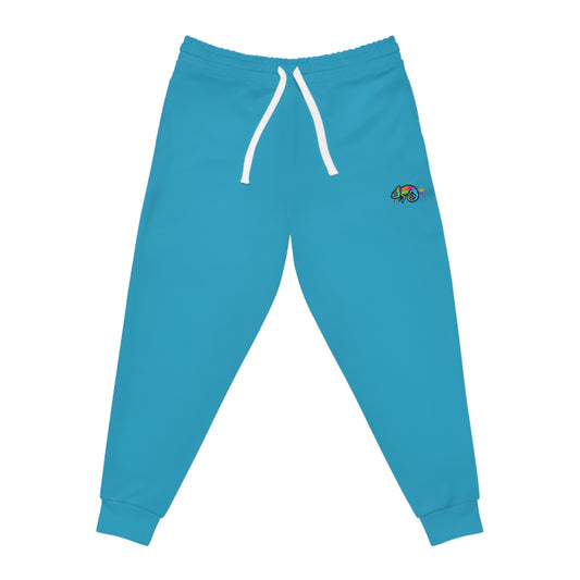 Turquoise Athletic Joggers (AOP)