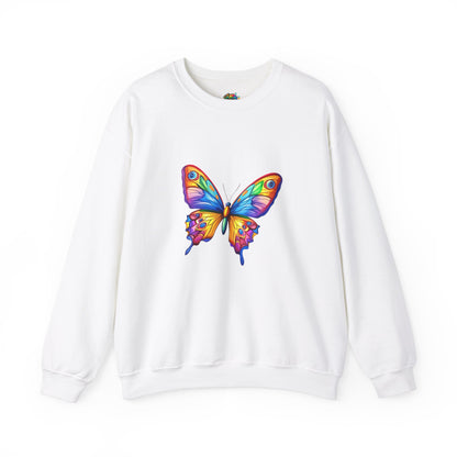 Unisex Heavy Blend™ Crewneck Sweatshirt (Colorful Butterfly)