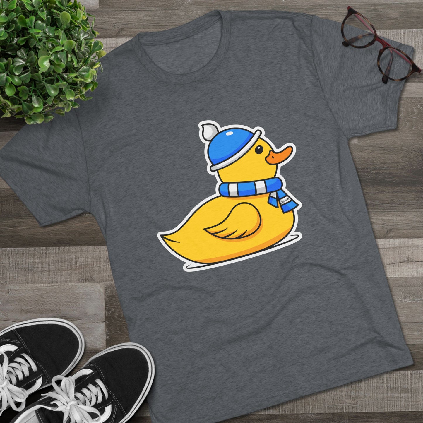 Unisex Tri-Blend Crew Tee (Chilly Duck)
