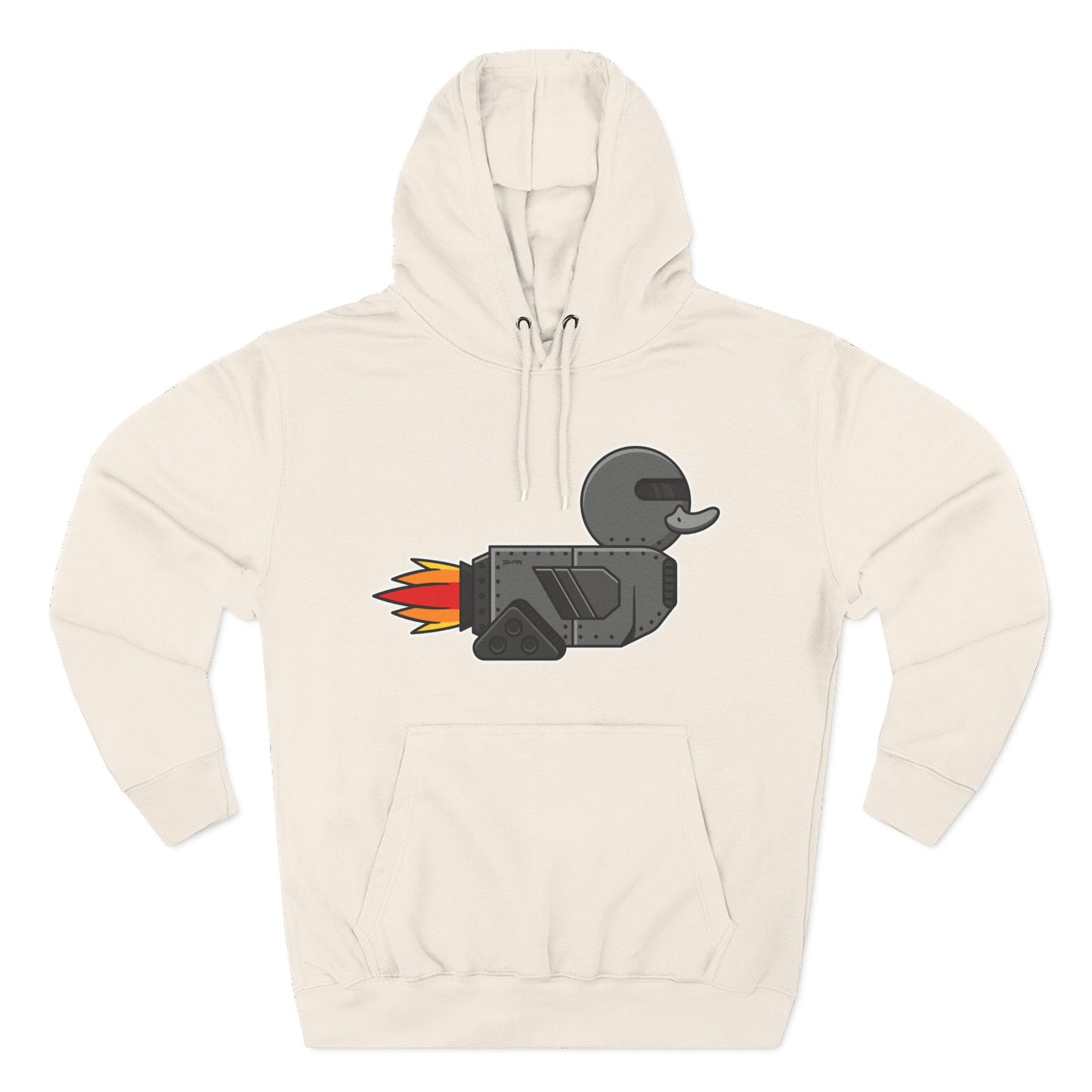 Three-Panel Fleece Hoodie (Robot Duck)