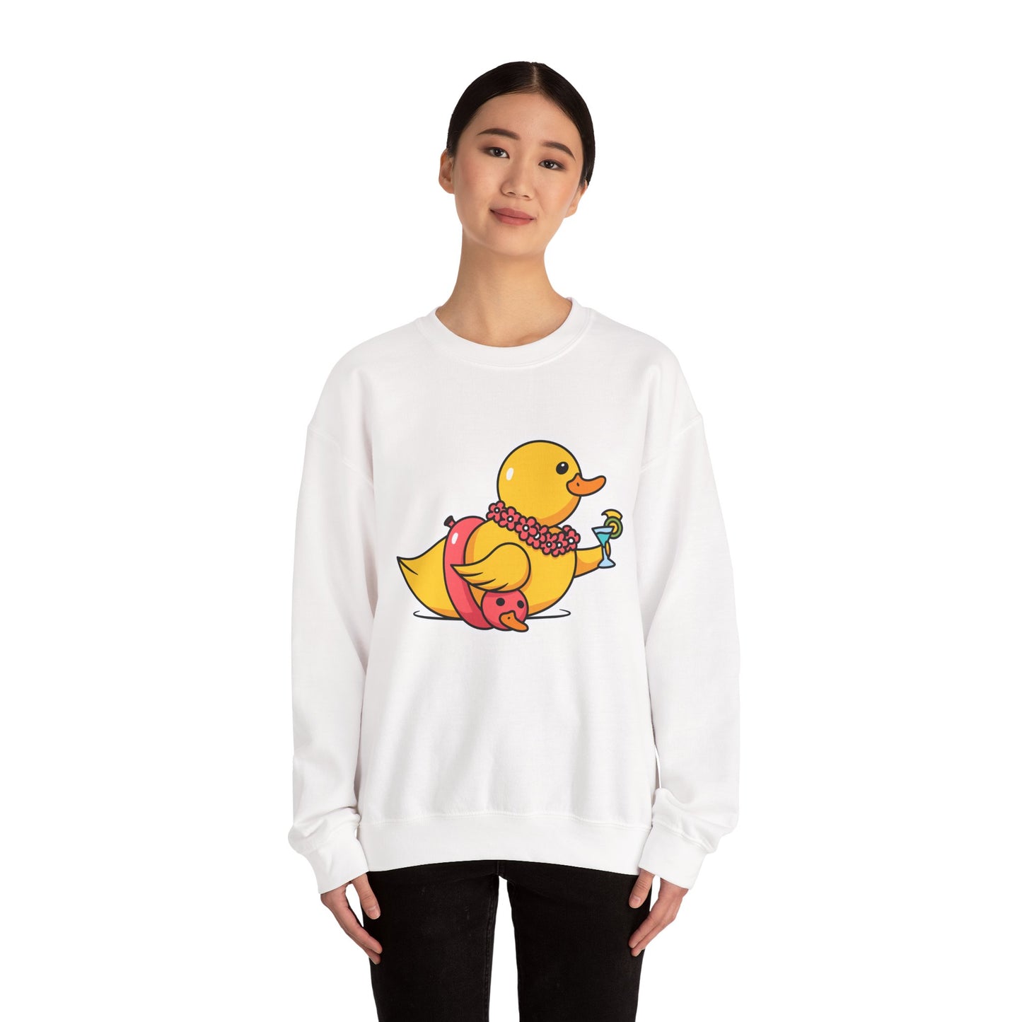 Unisex Heavy Blend™ Crewneck Sweatshirt (Tropical Duck)