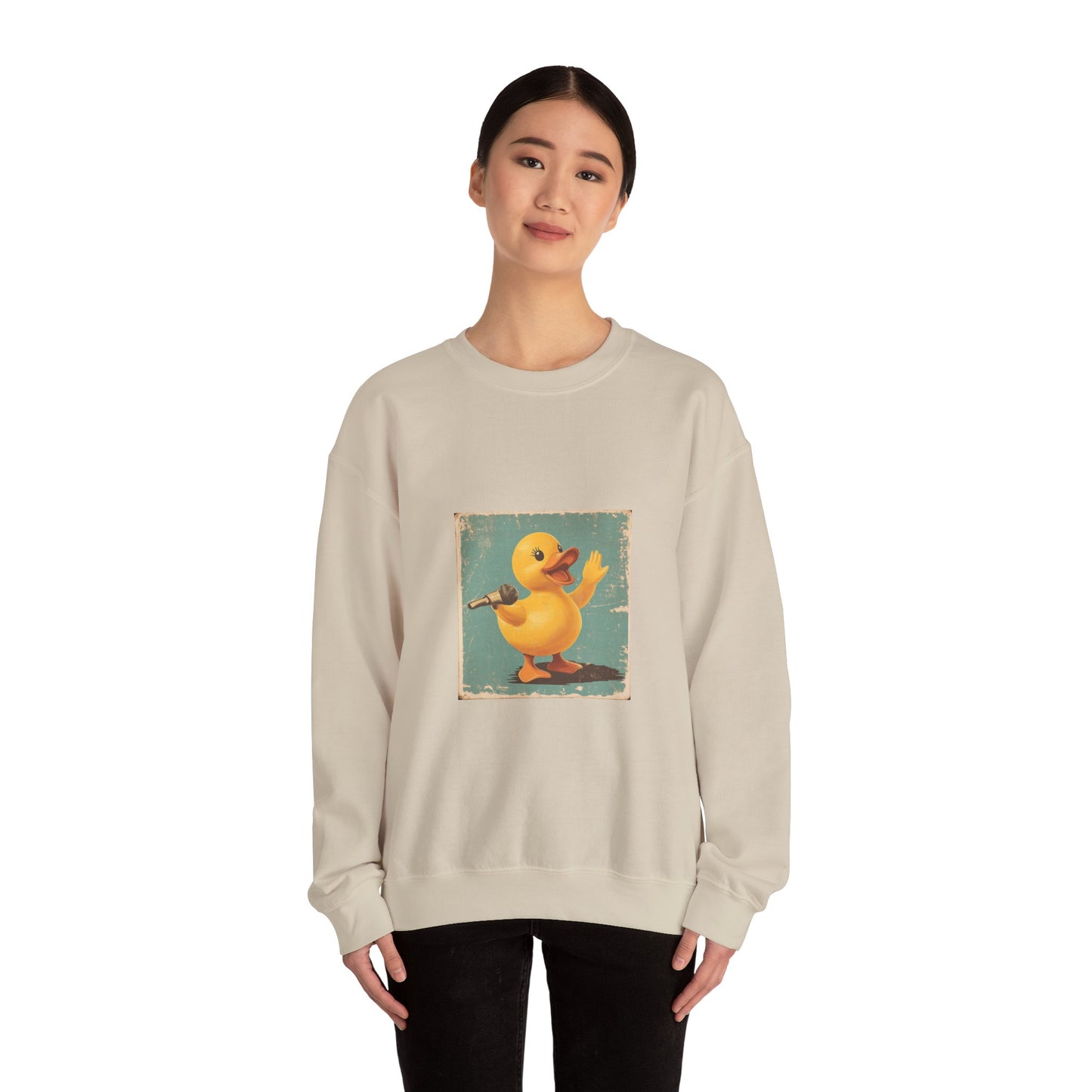 Unisex Heavy Blend™ Crewneck Sweatshirt (Karaoke Duck)