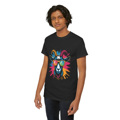 Unisex Heavy Cotton Tee (Colorful Goat)
