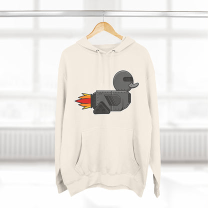 Three-Panel Fleece Hoodie (Robot Duck)