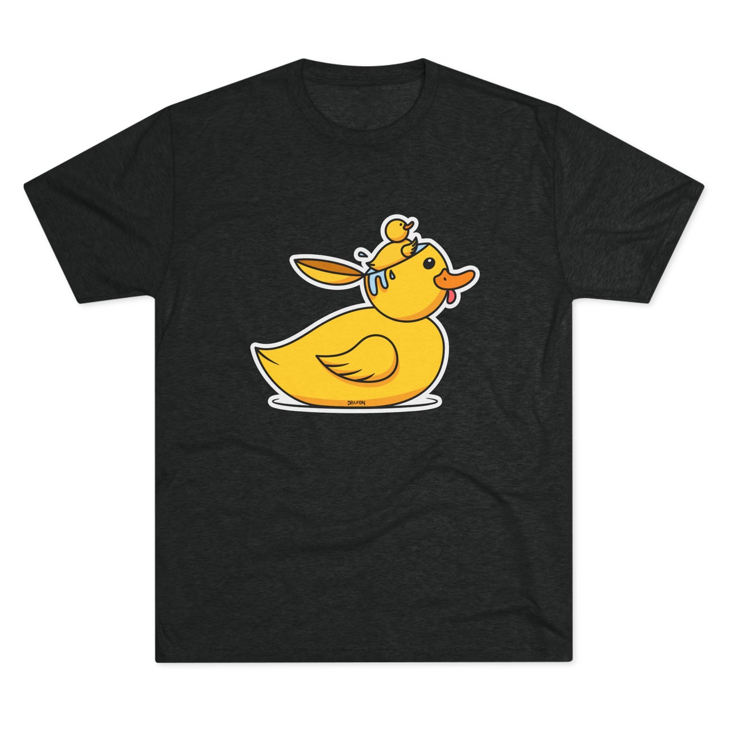 Unisex Tri-Blend Crew Tee (Duck Bird Brain)