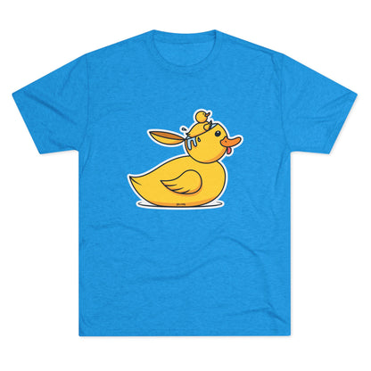 Unisex Tri-Blend Crew Tee (Duck Bird Brain)