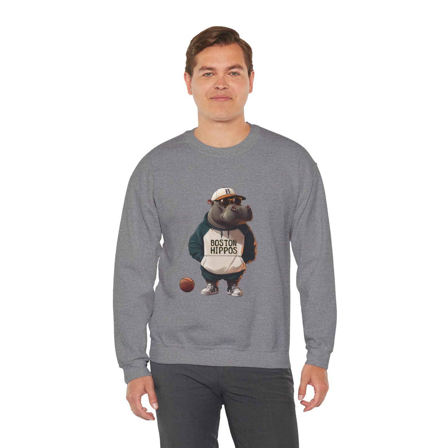 Unisex Heavy Blend™ Crewneck Sweatshirt (Boston Hippos)