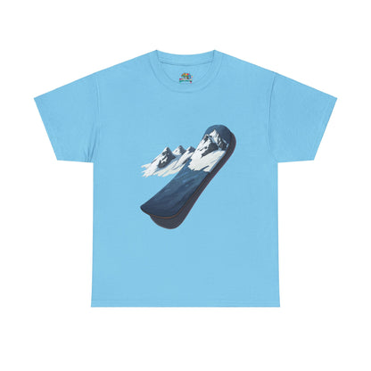 Unisex Heavy Cotton Tee (Mountain Snowboard)