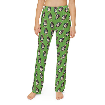 Kids Lounge Pants -AOP Green (Boston Hippos)