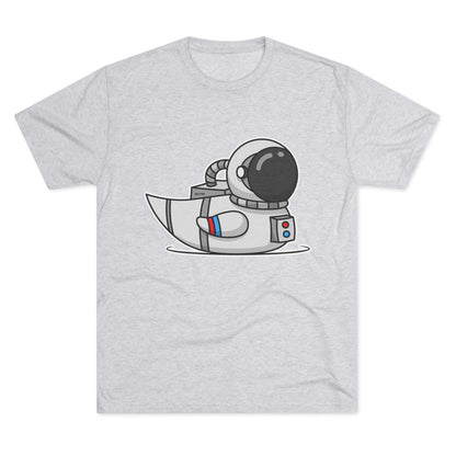 Unisex Tri-Blend Crew Tee (Astronaut Duck)