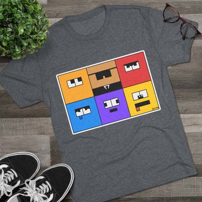 Unisex Tri-Blend Crew Tee (Emotion Blocks)