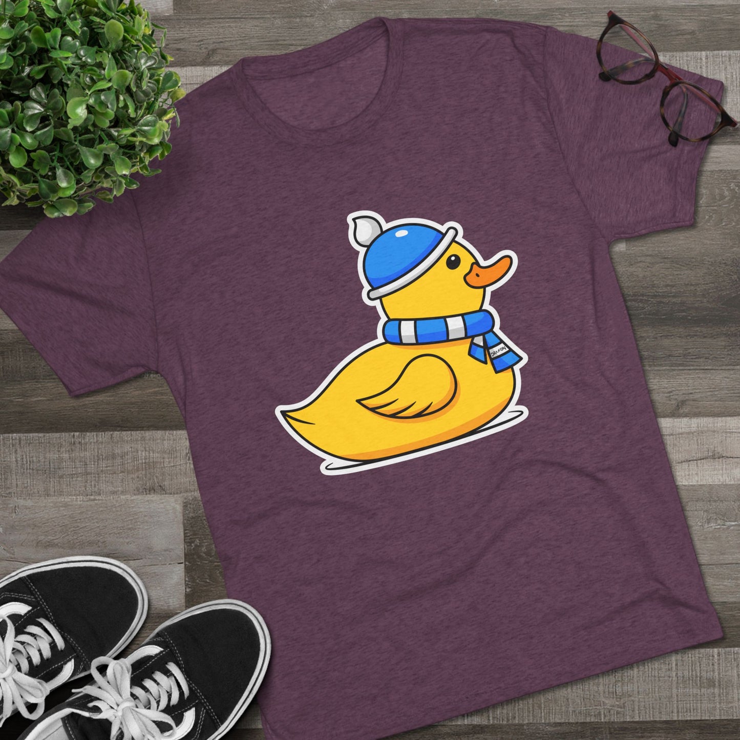 Unisex Tri-Blend Crew Tee (Chilly Duck)