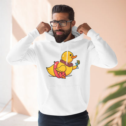 Three-Panel Fleece Hoodie (Tropical Duck)
