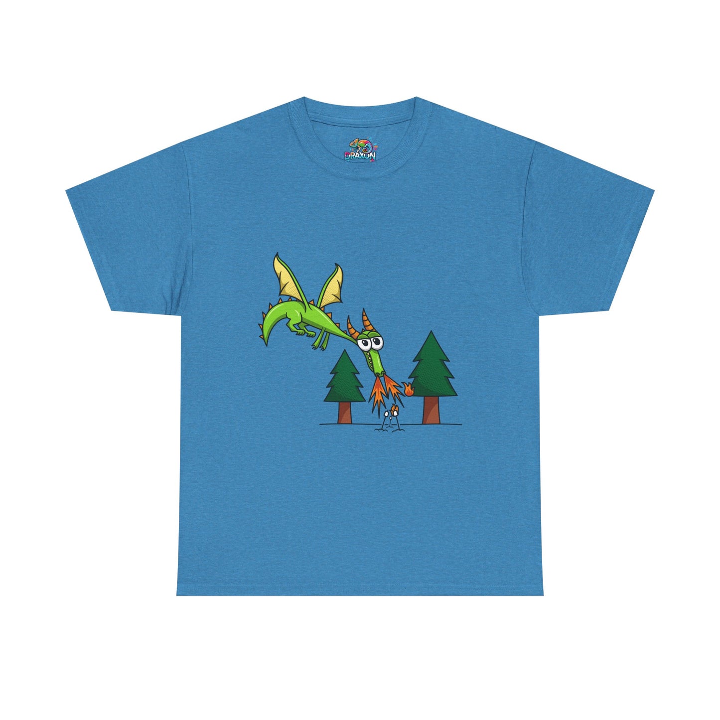 Unisex Heavy Cotton Tee (Flaming Dragon)