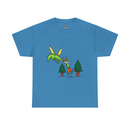 Unisex Heavy Cotton Tee (Flaming Dragon)