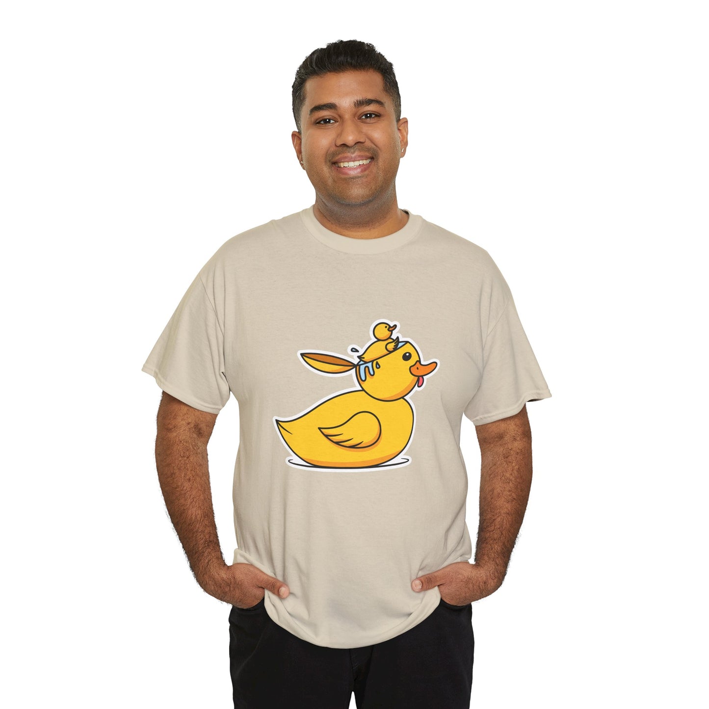 Unisex Heavy Cotton Tee (Duck Bird Brain)