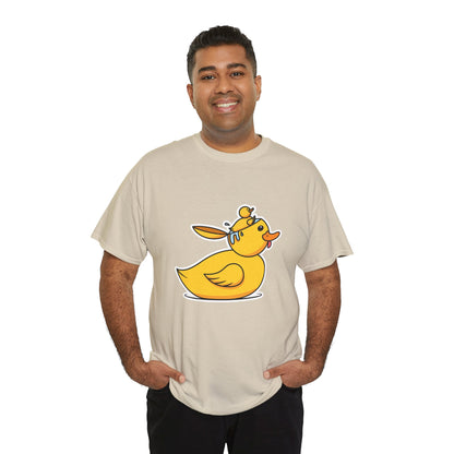 Unisex Heavy Cotton Tee (Duck Bird Brain)