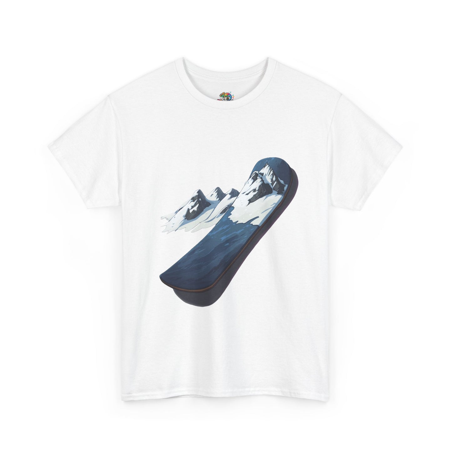 Unisex Heavy Cotton Tee (Mountain Snowboard)