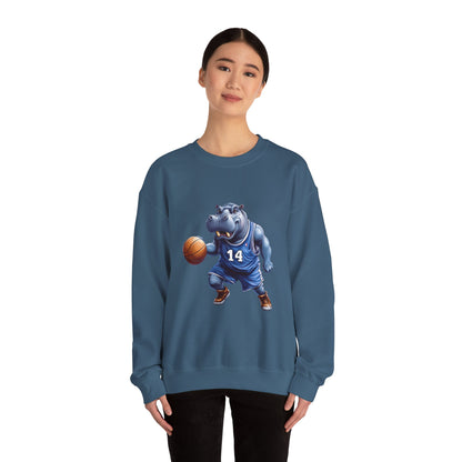 Unisex Heavy Blend™ Crewneck Sweatshirt (Hippo Baller)