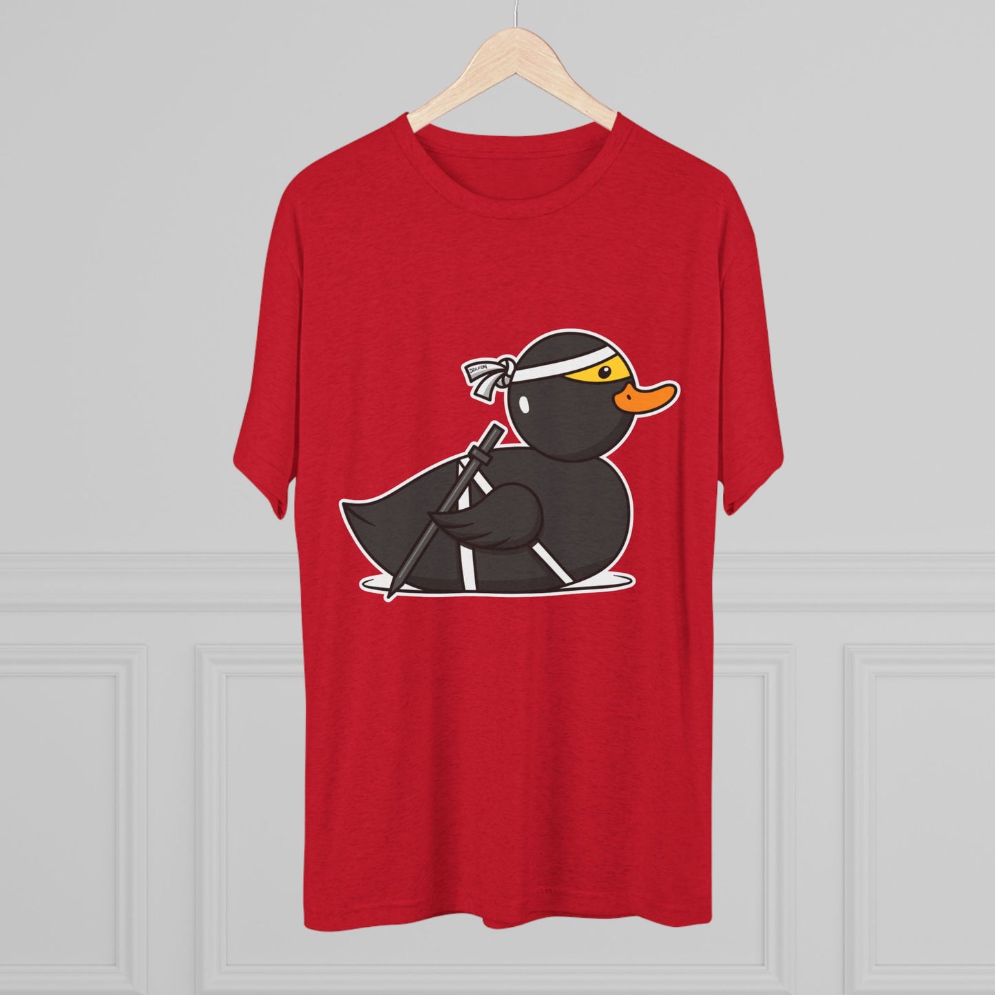 Unisex Tri-Blend Crew Tee (Ninja Duck)