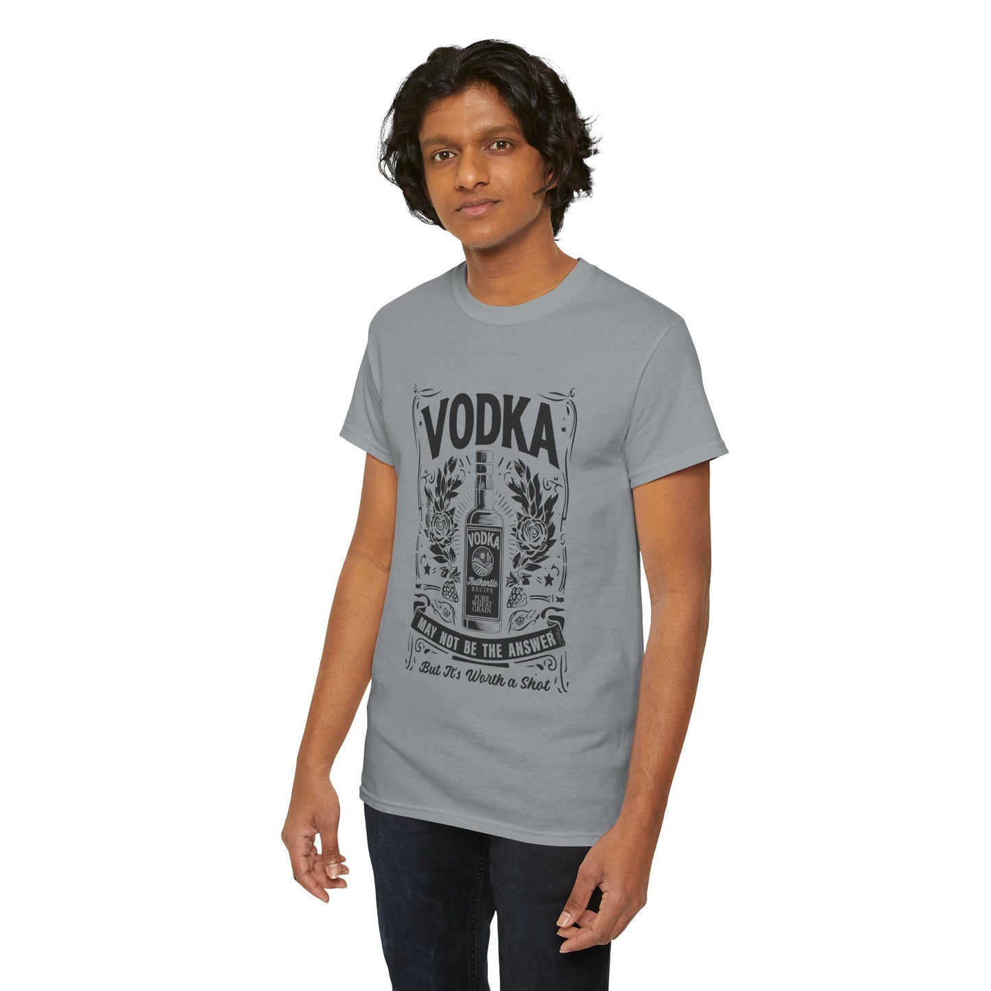 Unisex Heavy Cotton Tee (Vodka - Worth a Shot)