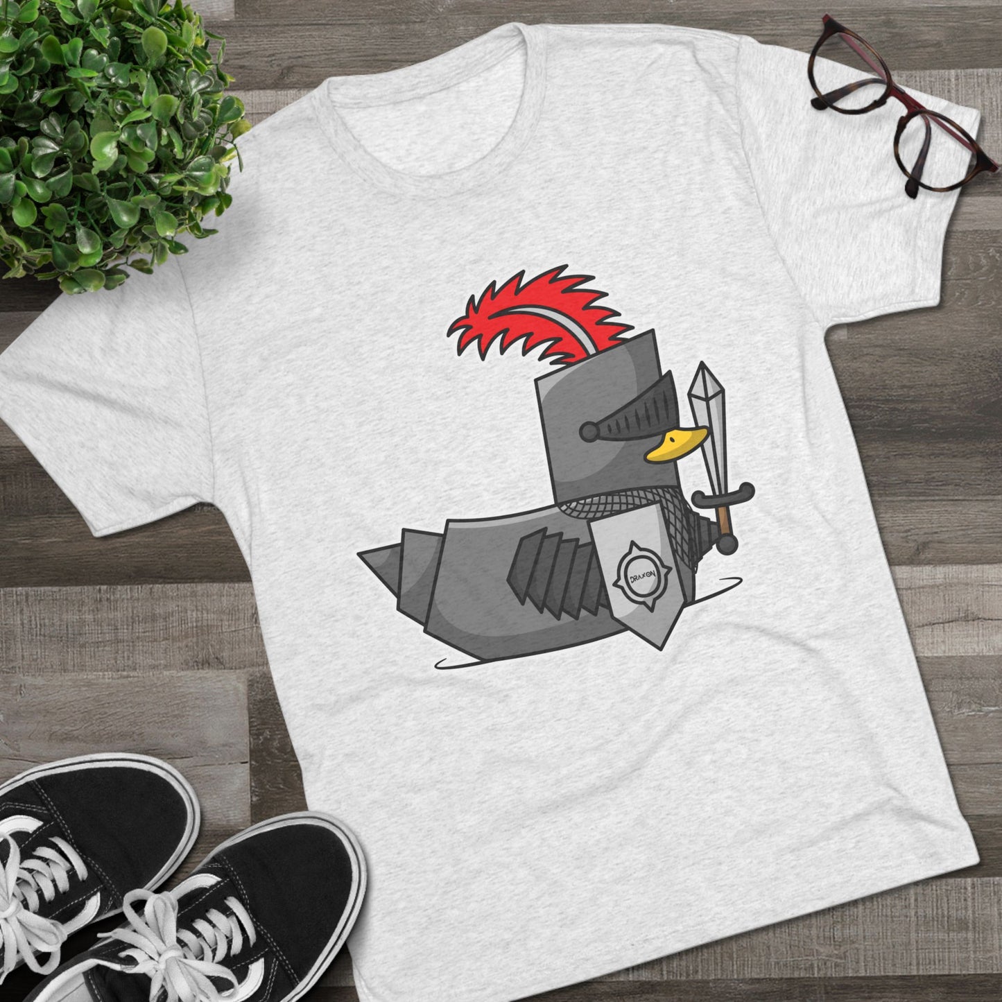 Unisex Tri-Blend Crew Tee (Knight Duck)