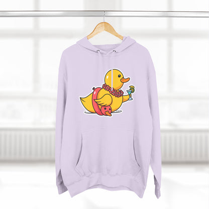 Three-Panel Fleece Hoodie (Tropical Duck)