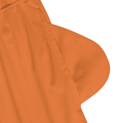 Orange Basketball Rib Shorts (AOP)