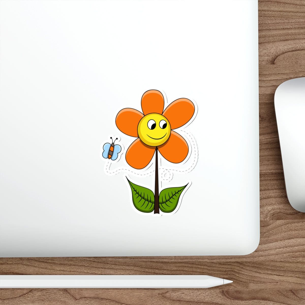 Die-Cut Stickers | Vibrant Art for Personalization (Flower & Butterfly with face)