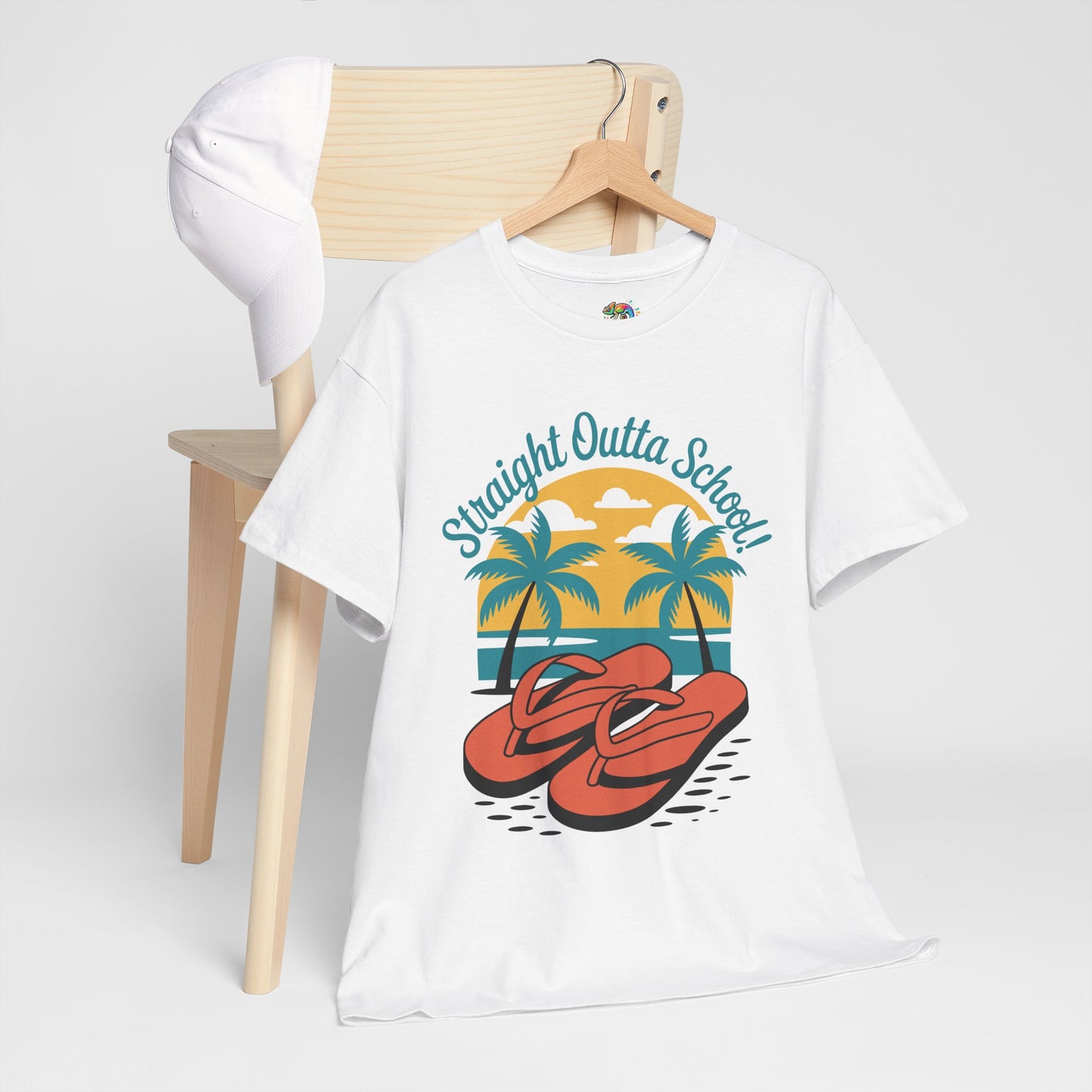 Unisex Heavy Cotton Tee (Straight Outta School)