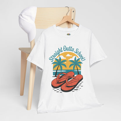 Unisex Heavy Cotton Tee (Straight Outta School)