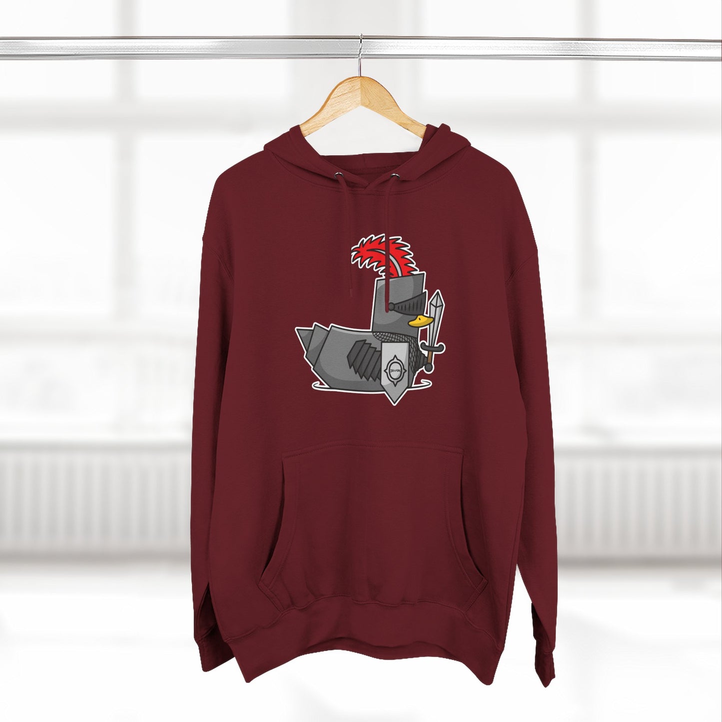 Three-Panel Fleece Hoodie (Knight Duck)